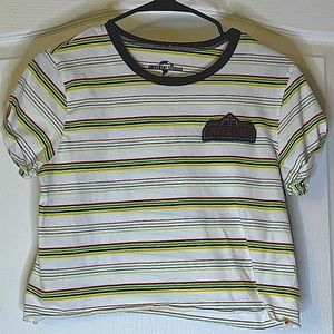Vintage Universal Studios Striped Crop Top M